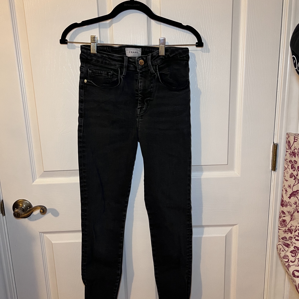 Frame Denim Women's Classic Black Skinny Jeans